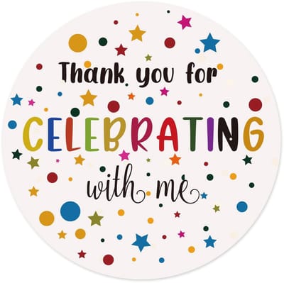 Allecto - 120st Bedankstickers - Universeel - Cadeauverpakking - 4cm - Babyshower - Bruiloft - Verjaardag - Sterstijl