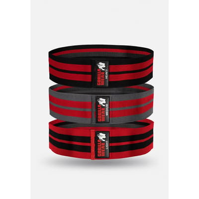 Gorilla Wear Glute Bands - Set van 3 - Zwart/Rood/Grijs