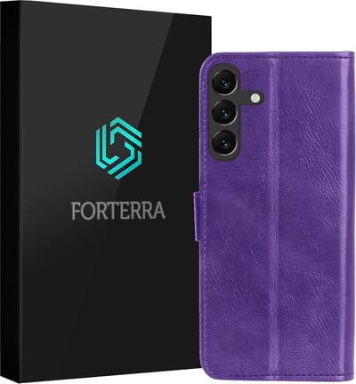 Hoesje Geschikt voor Samsung Galaxy A16 - Luxe Bookcase - Walletcase Hoes - Portemonnee - Cover - Paars