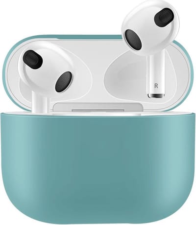 Flexibel Zacht Siliconen Hoesje Groen Geschikt voor Apple AirPods 3