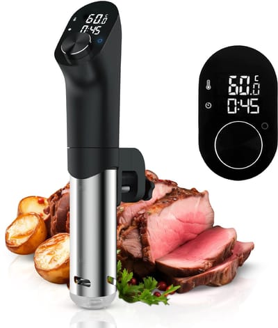 CoolHome Sous-Vide koker -Smart Slowcooker - Verwarmt tot 95°C - LED Scherm - Zwart