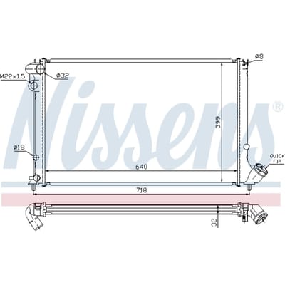 Radiator, motorkoeling NISSENS 63732