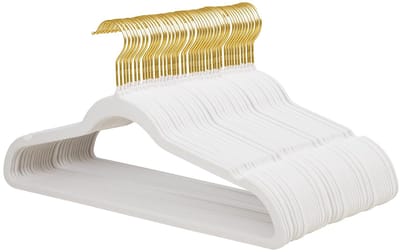 Dailygoods- Jas- en Pakhangers Antislip - Fluwelen Hangers - Ruimtebesparend - 360 Graden Draaibare Haak - 48 Stuks - Geschikt voor Kinderen/Baby's - Kledinghangers
