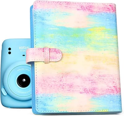 128 Pockets Fotoalbum voor 3" Film - Geschikt voor Fuji Instax Mini Camera's en Digitale Fotografie - Kleurrijke Wolken Design