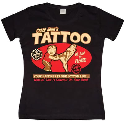 Hybris Dames Crazy John's Tattoo Girly T-shirt SH-5-11071-LFH3-6