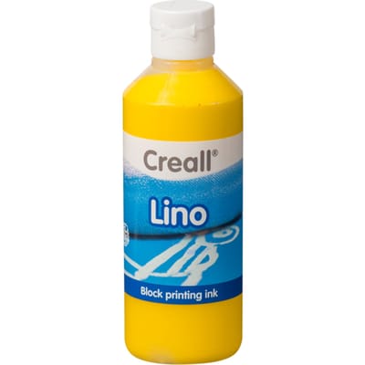 Creall lino verf geel 250ml - linoleumverf voor printen en hobby.