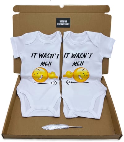 Kraamcadeau voor een tweeling, geboortecadeau tweeling - kan ook rechtstreeks worden verstuurd