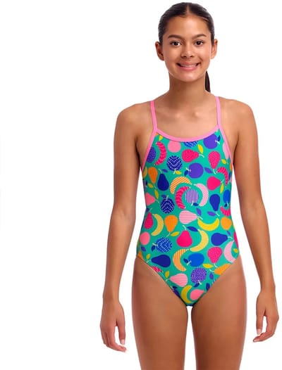 Funkita Single Strap One Piece Zwemkleding Blauw 10 Years Meisje