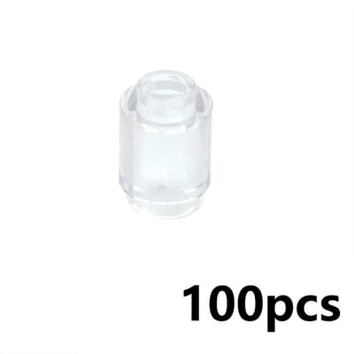 100 Stuks Transparant 1 X 1 Rond Open Stud Bouwstenen High-Tech Compatibel 3062 Huissteen Educatief Deeltje Speelgoed Kind Cadeau
