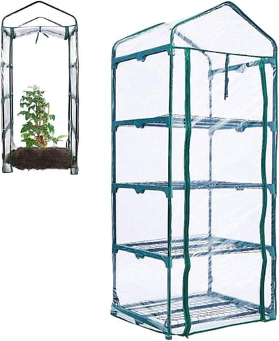 Kaszeil Vervanging - Tuinhoes - Planten Beschermen - Weerbestendig PVC - 158x68x49cm - Transparant