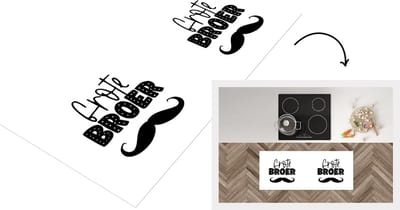Keukenloper - Loper keuken - Grote broer - Broer - Spreuken - Broers - Quotes - 120x50 cm - Keukenloper vinyl