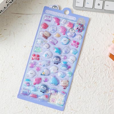 Japanse cartoon 3D holle reliëf DIY decoratieve stickers voor kinderbekers telefoonhoesjes planner knutselwerk