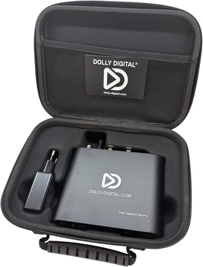 Dolly Digital® T90Pro-Bluetooth-XLR zender met ingebouwde accu en microfoon ingang. 5 Kanaals. XLR TRS