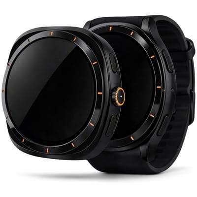 Screenprotector + Hoesje geschikt voor Samsung Galaxy Watch 7 / 6 40mm – Privacy Glas – 360° Bescherming – Anti Inkijk – Zwart