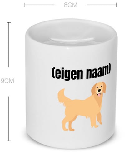 Akyol - hond met eigen naam Spaarpot - Honden - honden liefhebbers - iemand die houdt van honden - verjaardag - cadeau - kado - 350 ML inhoud