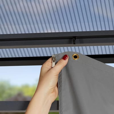 Tuinpaviljoen 3x4 m Aluminium Hardtop met Polycarbonaat Dak & Zijpanelen – Winterbestendig, Waterdicht, UV50+ All-Weather Luxe Overkapping voor Tuin & Terras (2.7 m Hoog) – Laura