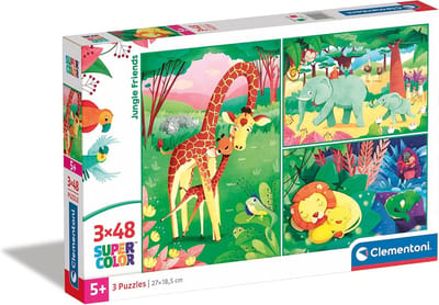 Jungle Friends Legpuzzel 3x48 Stuk