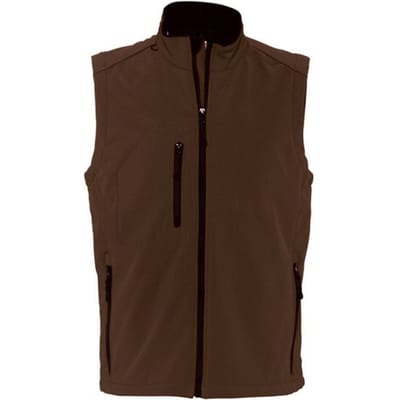 SOLS Heren Rallye Soft Shell Bodywarmer Jacket (Donkere chocolade)