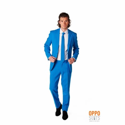 OppoSuits Blue Steel - Heren Pak - Carnavalskleding - Blauw - Feest - Maat EU 50
