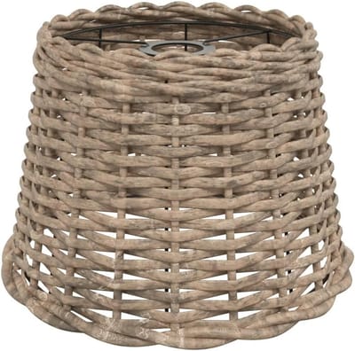 Lampenkap Riet - Mand Buitenlamp - Sfeerverlichting Creëren - Handgemaakt Natuurlijk Materiaal - Ø 30x20 cm - Bruin