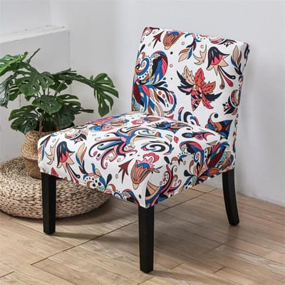 Accent Armloze Stoelhoes Planten Bladeren Enkele Bank Kruk Hoes Scandinavische Stretch Stoelhoezen Elastische Bankbeschermhoes