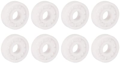 Allecto - Kogellager - 608-2RS Kogellager - Hoge kwaliteit - Wit - Voor Skateboards, Inline Skates, Scooters - 8 Pack - Geschikt voor Rolschaatsen ...