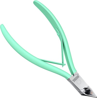 AdroitGoods Premium Professionele Nagelgroeve Knipper - Precisie Teennagelknipper – Smalle Punt, Exacte 65° & 120° Snijhoek, Anti-Slip Handgreep, Hygiënisch Design - Blauw