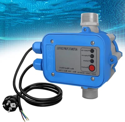 Pompbesturing Drukschakelaar - Waterpomp Controle - Automatische Waterdruk - Ingebouwde Terugslagklep - Max 10 Bar - Zwart