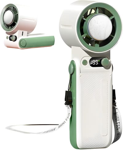VHV - Handventilator - Opvouwbare turbo ventilator 180° - 199 standen en 6000mAh - Voor hand, nek en bureau