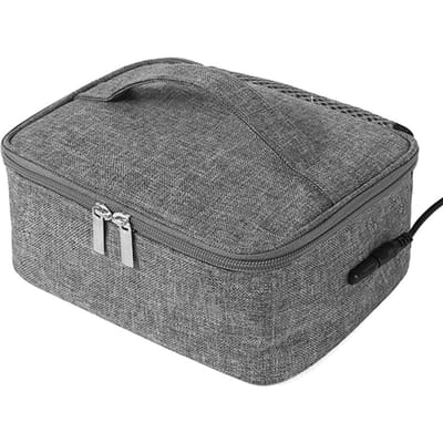 USB Elektrische Verwarmingszak Voedselverwarmer Auto Reis Kampeerverwarming Container Pakket Thermische Tas Elektrische Lunchbox voor Kantoor School gray