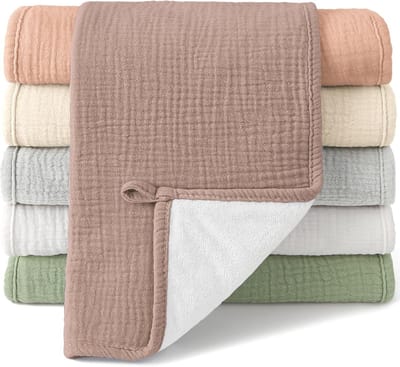 Zachte Katoenen Luiers/Washandjes 6 Lagen Absorberend voor Baby Jongens & Meisjes (50x25 cm)