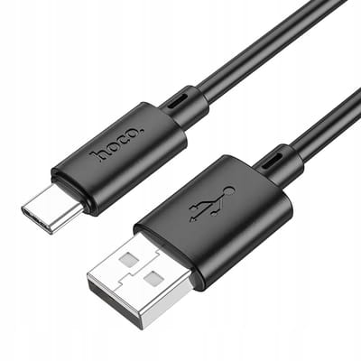 Data- en oplaadkabel USB-A - USB-C HOCO X88, 18W, 1m, Zwart