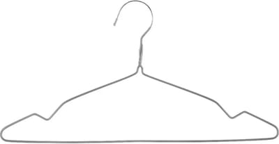 Kledinghangers - 10x - grijs - metaal - 40 x 20 cm - kleerhangers