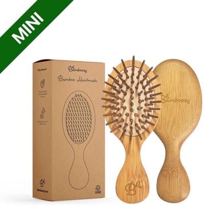 Bamboozy Bamboe Reis Haarborstel Mini Klein plasticvrij biologisch zero waste milieuvriendelijk