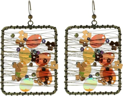 Behave - Oorhangers met lovertjes en metaaldraad - Boho festivalstijl