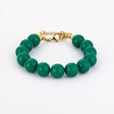 Bijoutheek Armband (Sieraad) Statement Grote Kralen Green