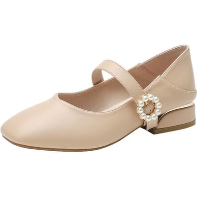 Parelgespschoenen Zomer Mary Jane Schoenen Dames Huizhou Enkele Schoenen Retro Casual Damesschoenen Kleine Fee 40