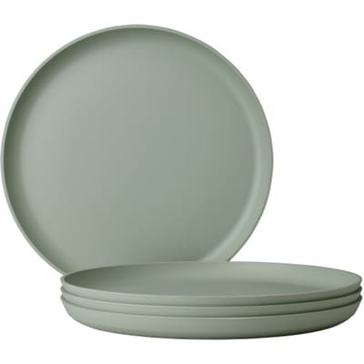Mepal Plat bord Silueta 260 mm set 4 stuks - Nordic sage - campingservies - campingborden - buitenservies