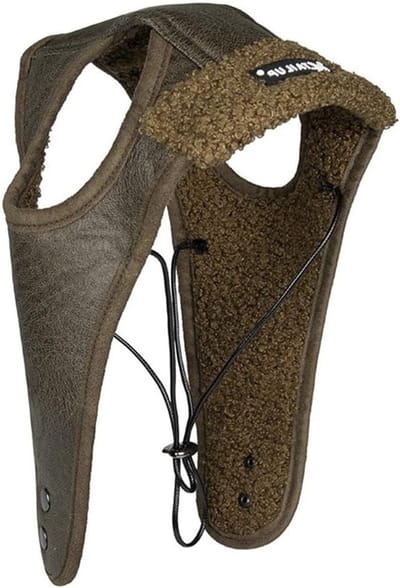 Hondenaviatorhoed van PU-leer met fleece voering voor de winter en herfst, warme kostuumhoed met oorgaten voor honden