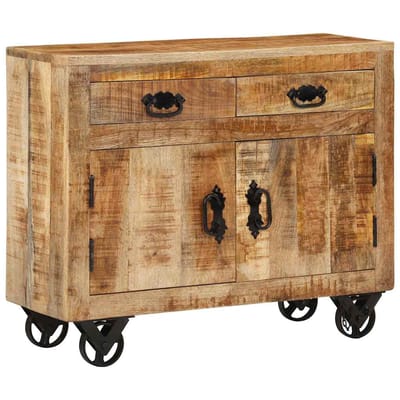 vidaXL - Dressoir - 80x30x65 - cm - massief - ruw - mangohout