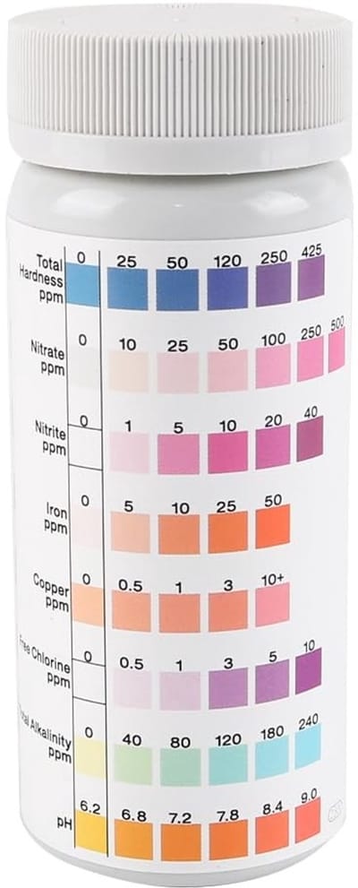Dailygoods- Waterkwaliteitsteststrips 8-in-1 - Nauwkeurige detectie pH, chloor, alkaliteit - 100 stuks - Snelle resultaten binnen 60 seconden - Extra lange houdbaarheid 1 jaar - Teststrips