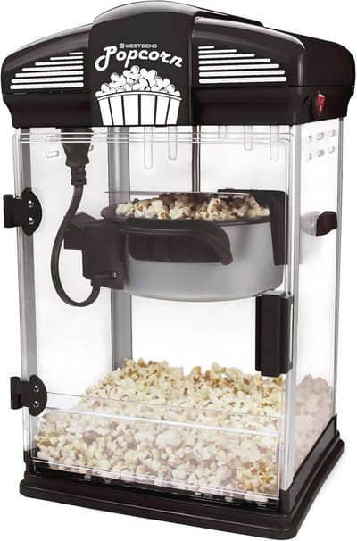 4 Qt Popcorn Popper voor Thuisbioscoop - Roestvrij Staal