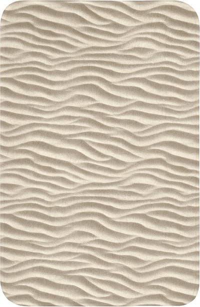 WC mat 40x60 cm - Antislip - Zand - Golven - Beige - Toiletmat - Vloermat - Douchemat - Toilet tapijt - Toiletmatten