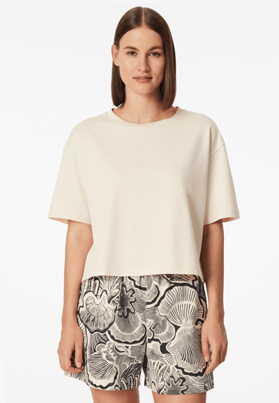 Shirt met korte mouwen, Heavy Single Jersey, peal - Mix+ Relax 46
