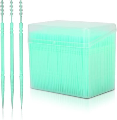 Multikleurige tandenstokers met dubbele kop - 1100 stuks voor optimale mondverzorging en tandreiniging