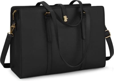 Waterdichte Laptoptas 15.6" - PU-leer - Voor Werk & School - Zwart