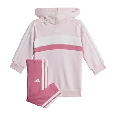 Adidas Seasonal Essentials Tiberio 3 Stripes Fleece Set Roze 24 Months-3 Years Kinderen