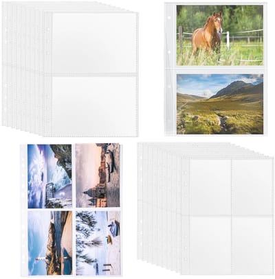 Dailygoody - SamHeng Photo Card Sleeves - 20 Stuks A4 Beschermhoezen voor Foto's en Kaarten