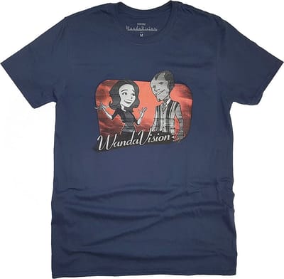 Marvel WandaVision - Red Logo Cartoon Heren T-shirt - S - Blauw