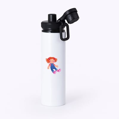 Hacebo® - pop waterfles met draaidop zwart - Meisje - Baby's - cadeau voor een peuter - speelgoed - water fles - 850ML